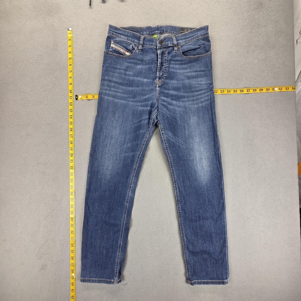 Diesel Jeans Mens 29x30 Blue D-Fining Slim Tapered Stretch Button Fly 009ZU